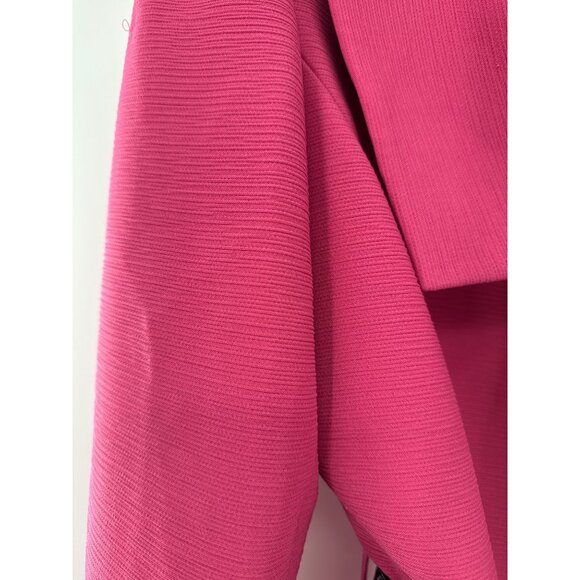Tahari Arthur S. Levine Pink Textured Blazer With Black Buttons & Belt Size 12‎ - Picture 4 of 9